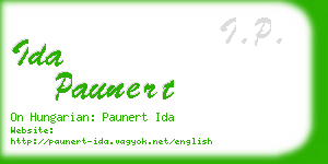 ida paunert business card